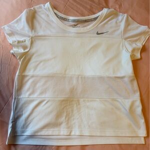 Nike Cream Mesh Athletic Top